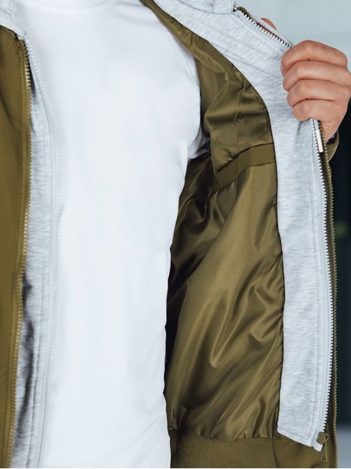 Jedinečná zelená bomber bunda s kapucňou