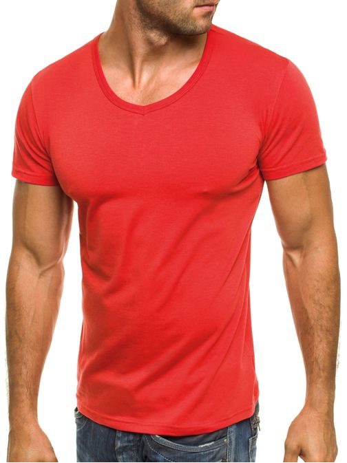 Trendové červené tričko J. STYLE 712007
