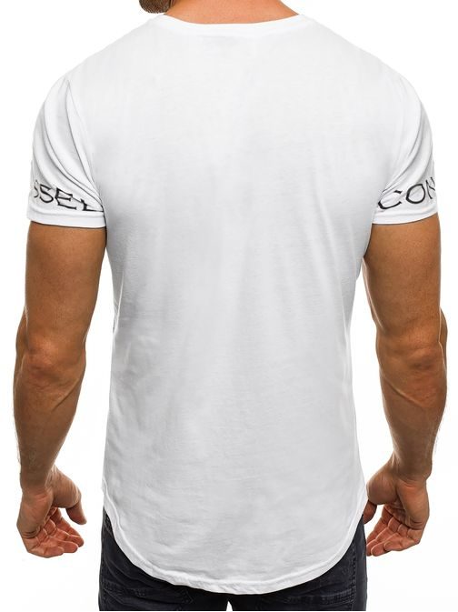 Biele tričko s potlačou CONFESSED J.STYLE SS165