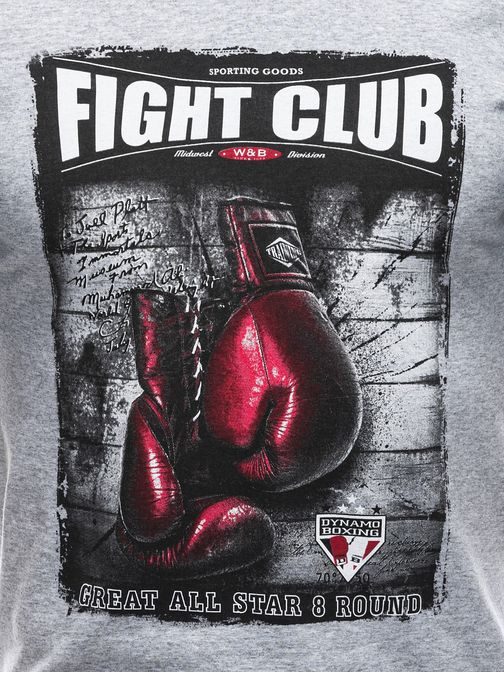Pánske šedé tričko Fight S1861
