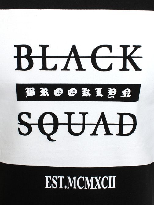 Moderné pánske čierne tričko s dlhým rukávom ATHLETIC 765