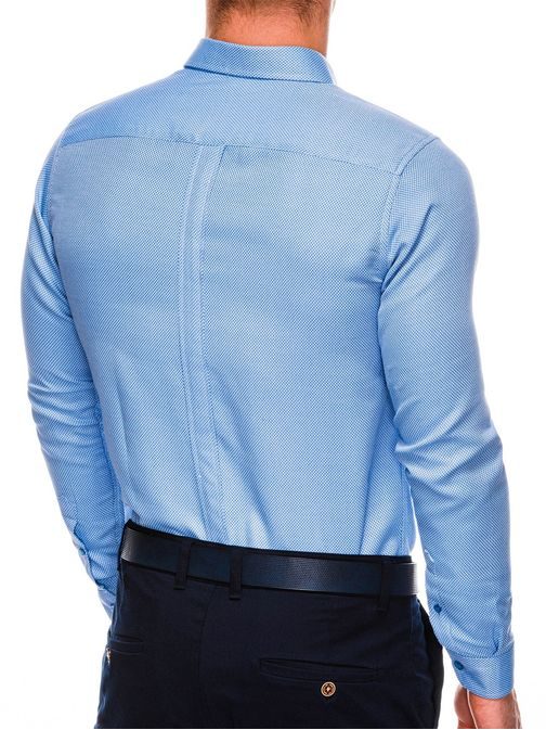 Modrá pánska košeľa k527