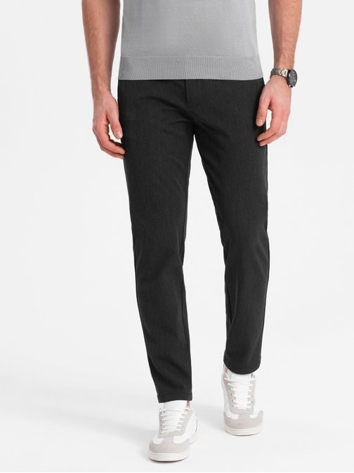 Elegantné grafitové chinos nohavice klasického strihu V2 PACP-0191