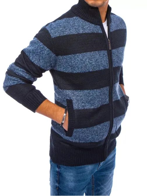 Granátový sveter so zapínaním na zips