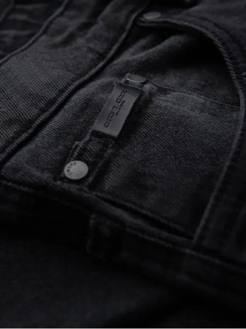 Pánske čierne rifľové joggery V3 PADJ-0265