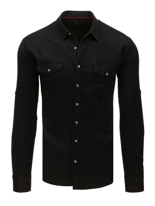 Perfektná čierna SLIM FIT košeľa