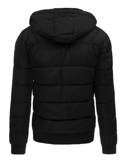Zimná prešívaná bunda pre pánov v čiernej farbe