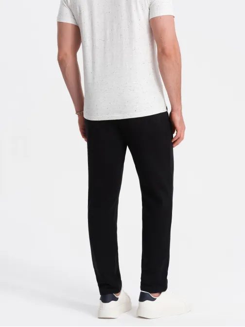 Zaujímavé čierne tepláky V5 PABS-0206