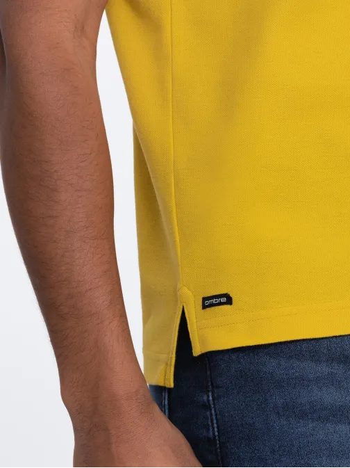 Pohodlná trendy žltá polokošeľa V9 TSCT-0156