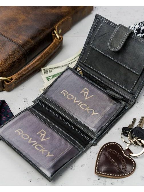 Grafitová pánska peňaženka Always Wild s prackou