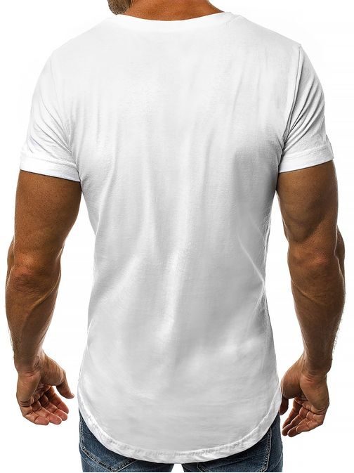 Biele tričko s V výstrihom  O/1210Z