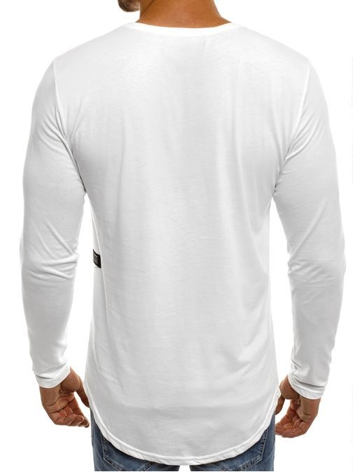 Módne biele tričko s potlačou BREEZY 171401