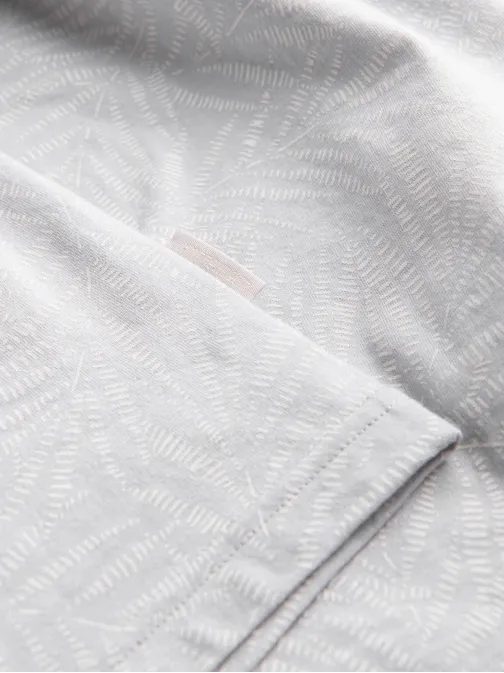 Šedé tričko potlač palmové listy V2 TSFP-0182