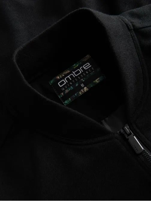 Čierna bomber bunda pre pánov V1 OM-JANP-0159