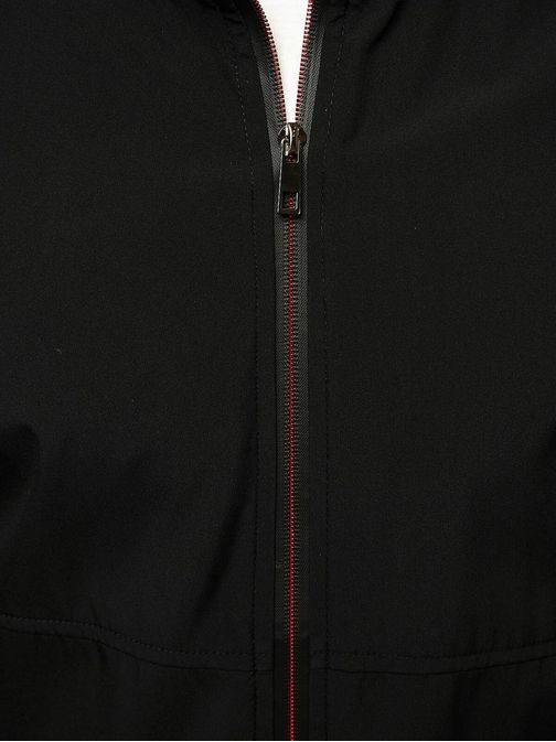 Moderná bunda v čiernom prevedení N/6782