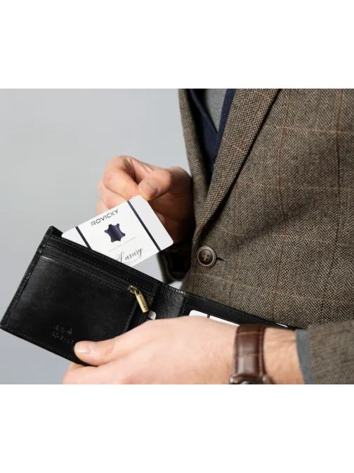 Trendy čierna pánska peňaženka Rovicky