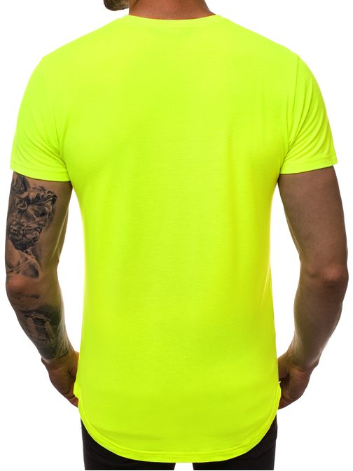 Neónové žlté pánske tričko O/181227X - Budchlap.sk