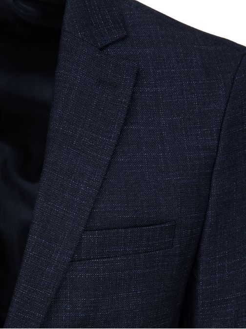 Jednoradové modré moderné pánske sako