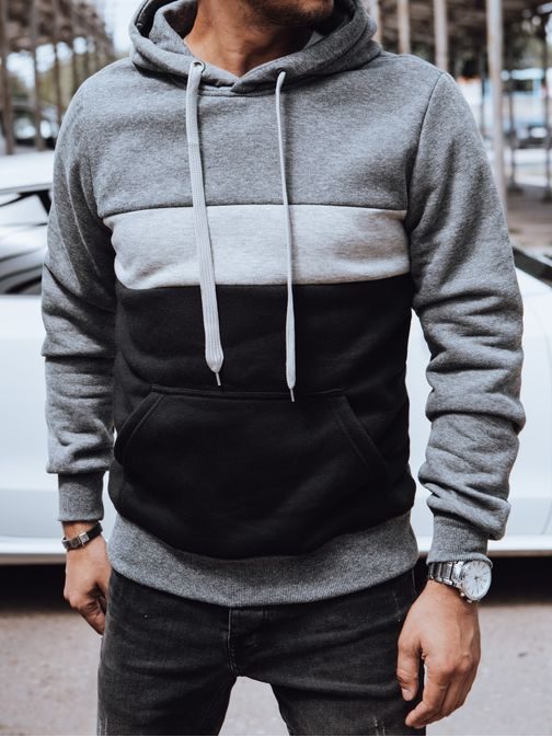 Grafitová mikina v zaujímavom prevedení