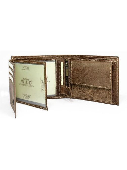 Hnedá peňaženka WILD s logom