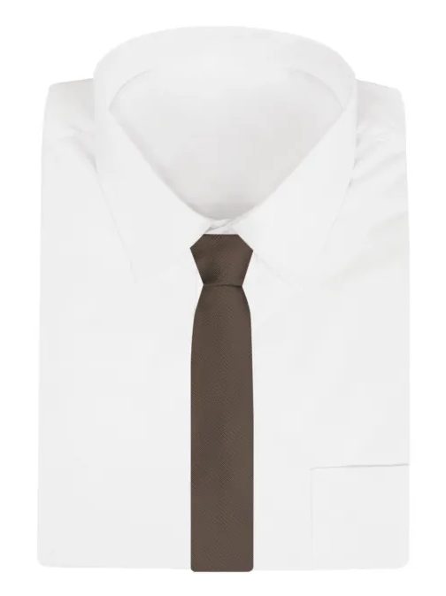 Elegantná hnedá pánska kravata s jemnou textúrou