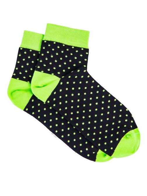 Zelené bodkované ponožky U14
