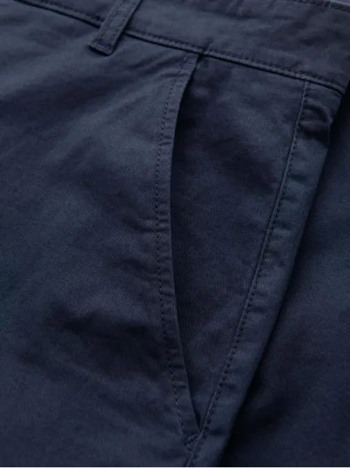 Pánske tmavomodré chinos šortky s lemom V10 SRCS-0197