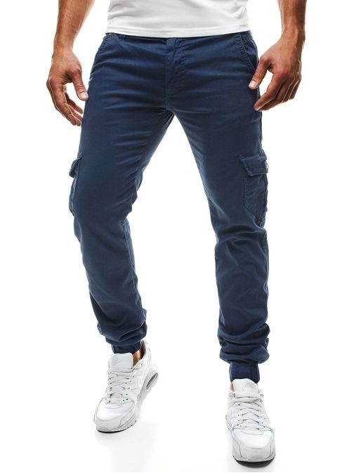 Granátovo-modré pánske nohavice JNS