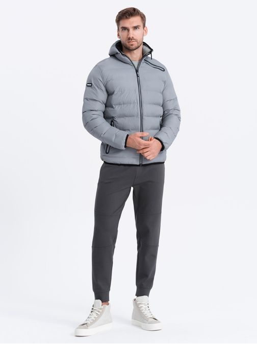 Jesenná šedá bunda C451