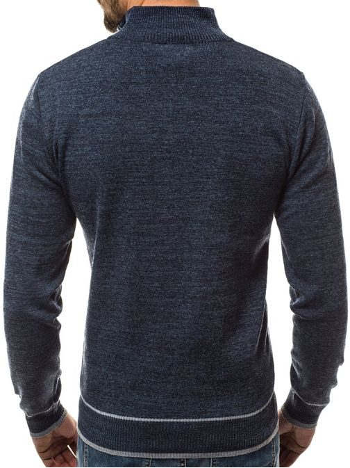 Pánsky granátový sveter so zipsom OZONEE HR/1859H