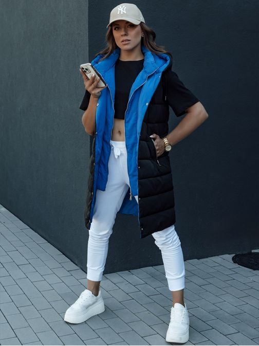 Trendy čierna dámska vesta Chester