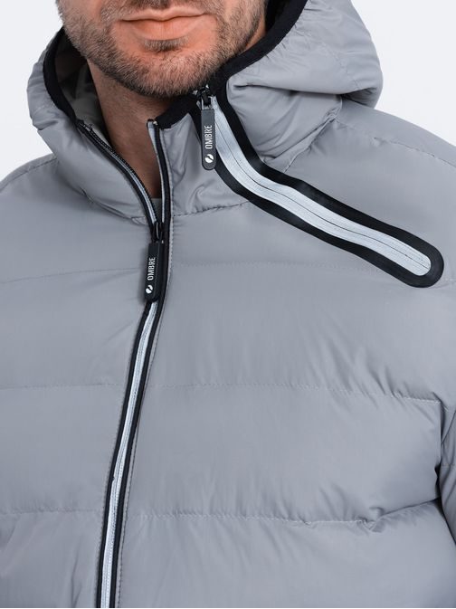 Jesenná šedá bunda C451