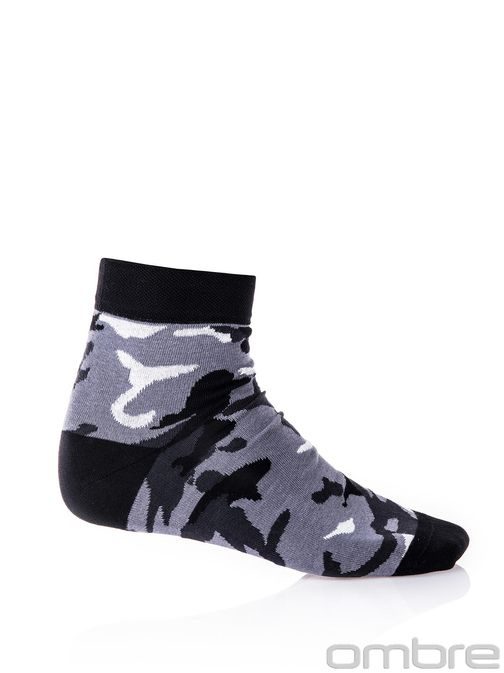 Členkové maskáčové ponožky sivé U10