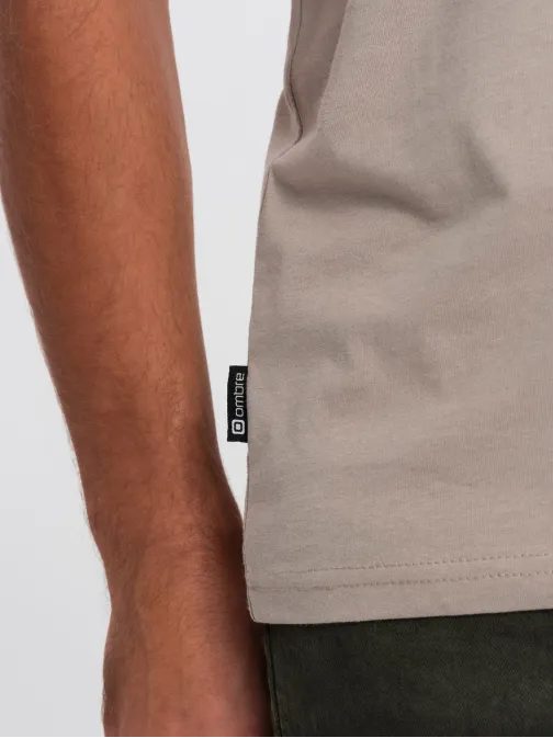 Originálne svetlo hnedé tričko s auto-moto motívom V3-S1735