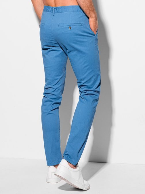 Elegantné chinos nohavice v modrom prevedení P1089