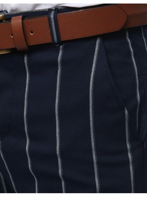 Pruhované nohavice v granátovej farbe