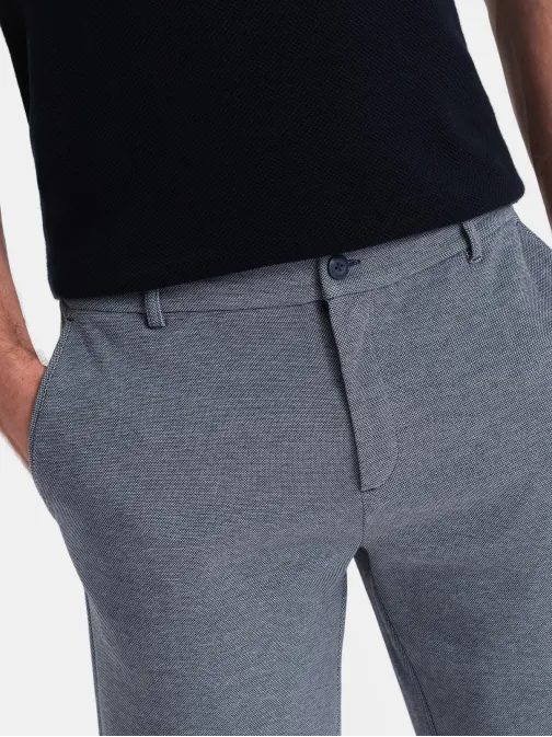 Tmavo modré chinos kraťasy  V1 SRCS-0127