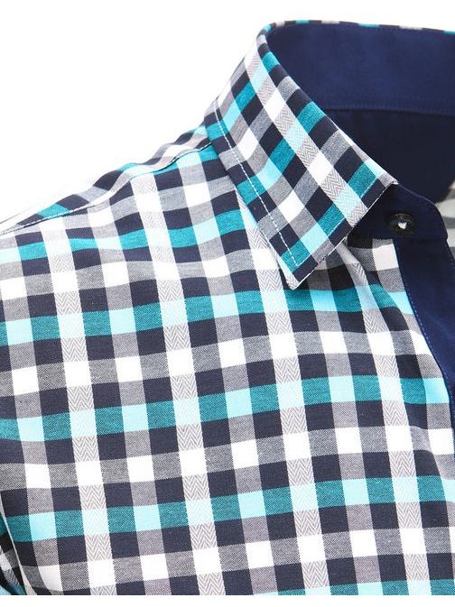 Tyrkysovo-granátová pánska košeľa s atraktívnym vzorom