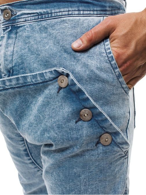 Trendové pudlové džínsy Otantik 812 jasno-nebeské