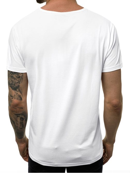 Biele tričko s farebnou potlačou JS/KS1985Z