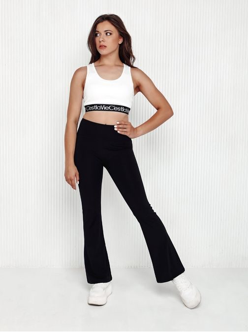 Dámske rozšírené čierne legíny Slimline