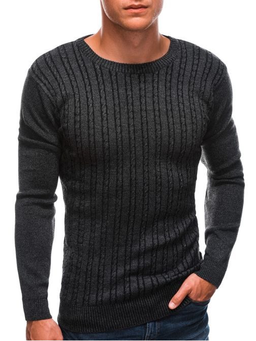 Elegantný sveter v čiernej farbe E212