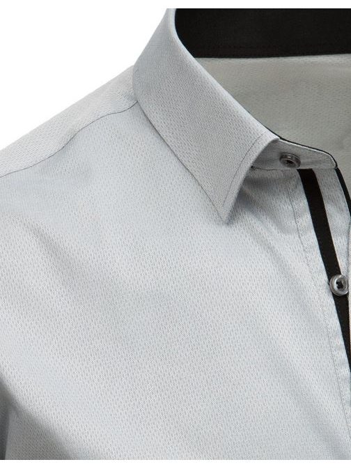 Elegantná vzorovaná šedá košeľa