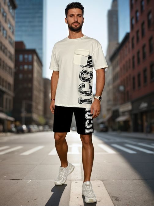 Štýlový pánsky komplet ICON v bielej farbe