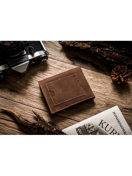 Moderná hnedá pánska peňaženka Peterson
