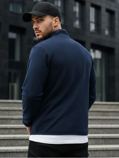 Granátová mikina na zips bez kapucne