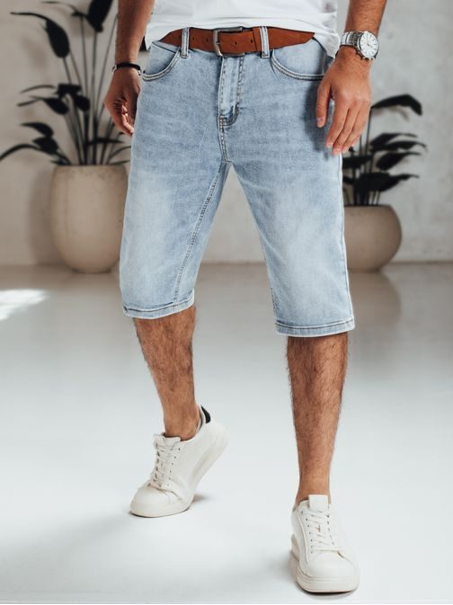 Trendy svetlé modré rifľové kraťasy