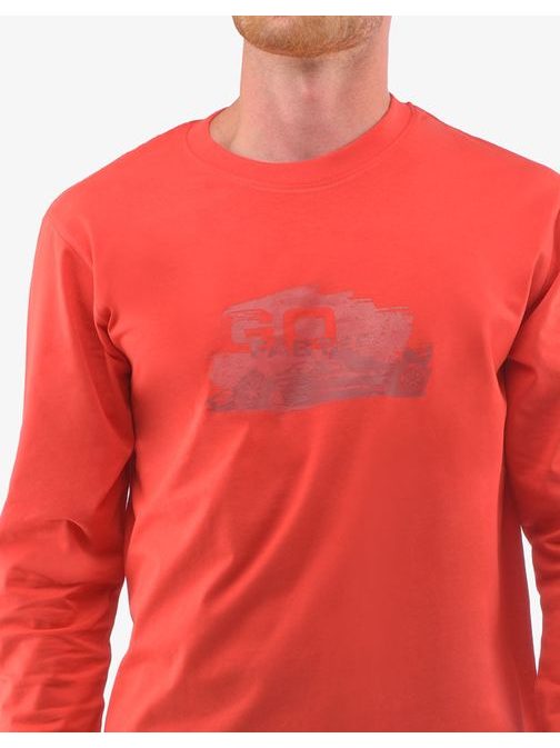 Štýlové červené dlhé pyžamo Erik