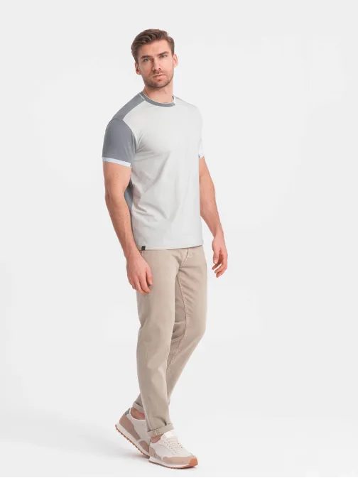 Atraktívne šedé tričko V4 TSCT-0176