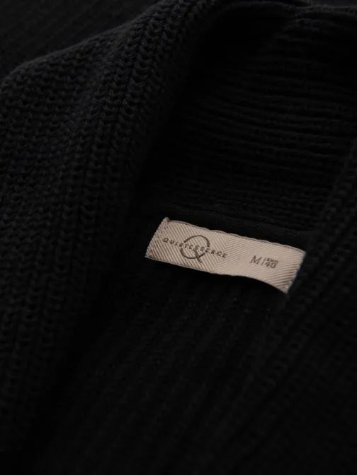 Čierny pánsky pletený kardigán na gombíky V4 SWCD-0153